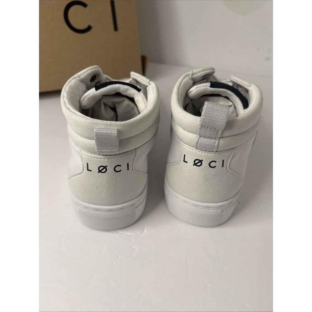 Loci Women's White Ten Logo High-Top Lace-Up Sneaker Shoes EU Size 37 US Sz 6.5 - Picture 6 of 10
